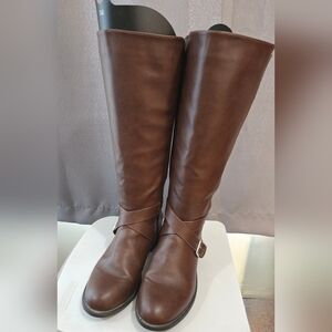 Torrid Wide Calf Brown Leather Knee-High Boots